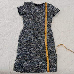 LOFT Blue/Gray Tweed Dress w/ Pockets - Size 0